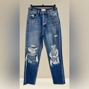 Cello Women’s Relaxed Fit Distressed Blue Jeans